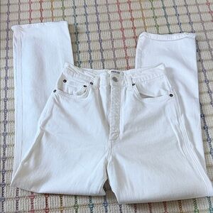 Agolde Pinch Waist White Jeans